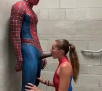 Ashley Aoky Spiderman Outfit Cosplay Public Sextape
