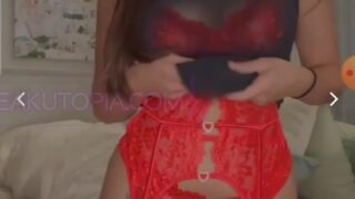 Sophie Rain Red Lingerie Stripping Leaked